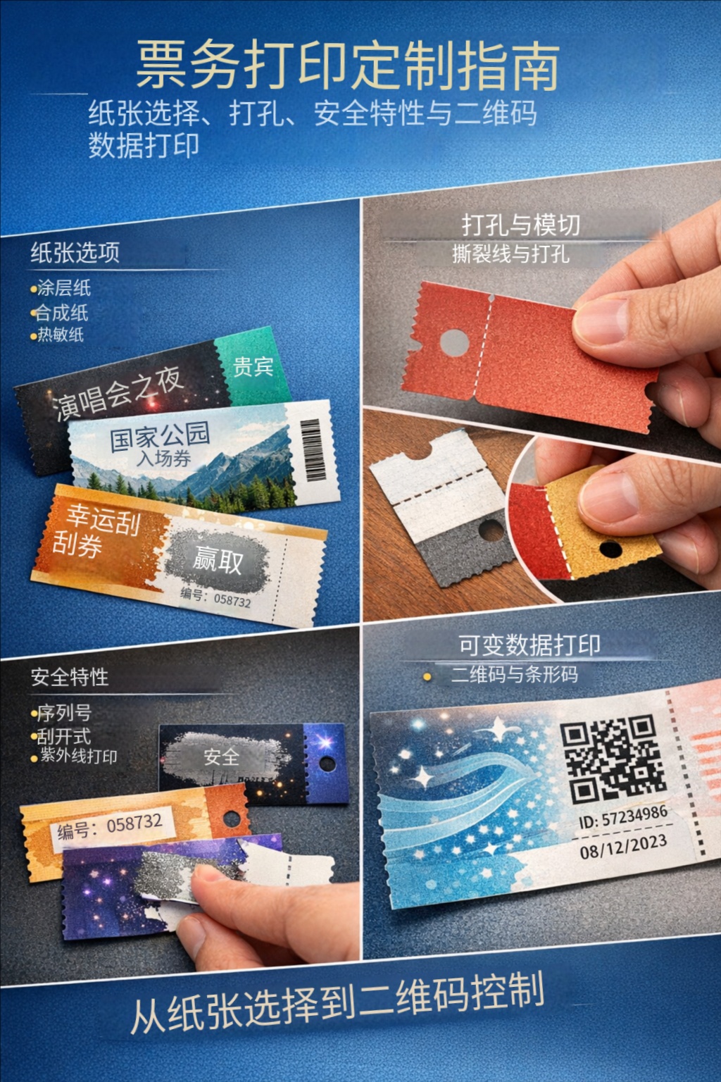 门票印刷成品展示：活动门票、景区门票与体验券的印刷质感对比